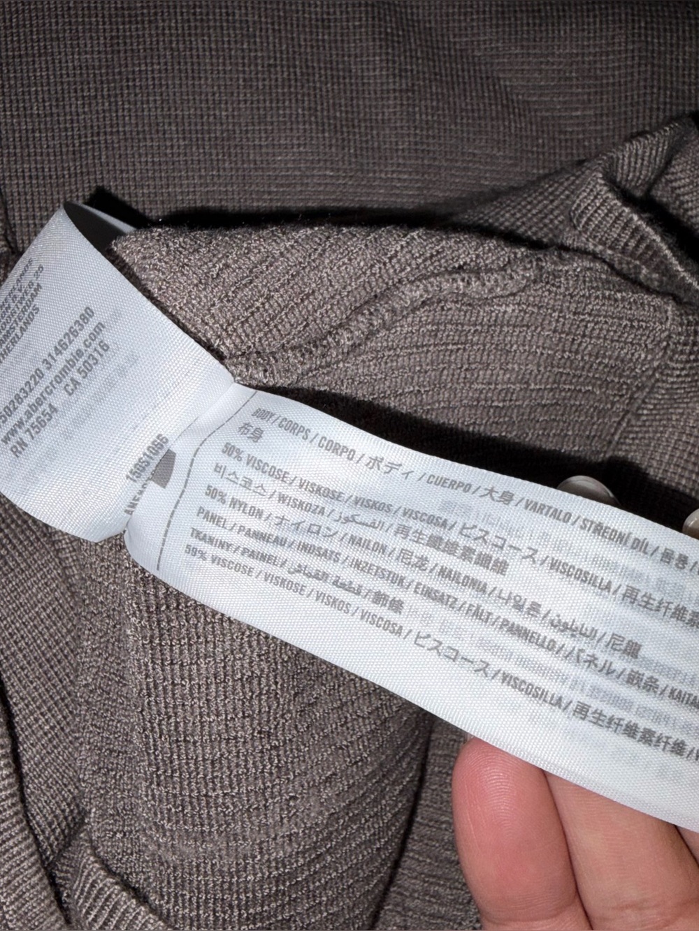 Abercrombie dark gray Bodysuit Sweater M - Picture 4 of 5